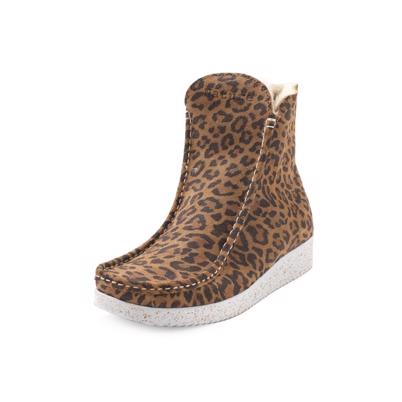 Nature Footwear Nanna Suede Print W Fur Støvler Leopard Shop Online Hos Blossom